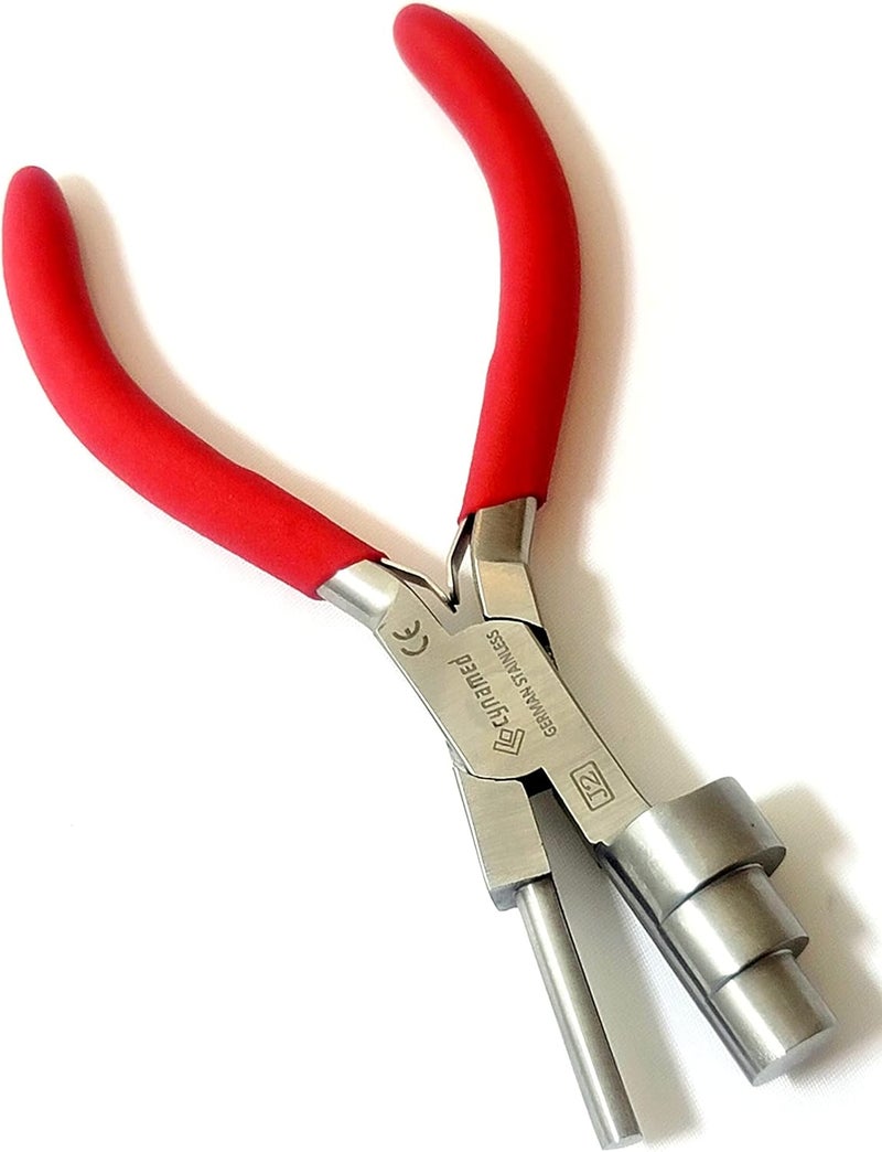 CYNAMED German Heavy Duty Bail Making Pliers,6 IN 1 Wire Looping Forming Pliers, BIG SIZE LOOPING PLIERS 13,16 & 20MM,SMALL LOOPING PLIER, 5, 7,10MM Anti Slip comfort grip handle - Image 3